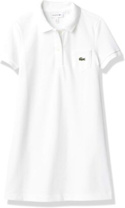 Lacoste Girls' Cotton Piqu? Polo Dress - Classic Fit, Sizes 2T-16 - School Uniform Approved