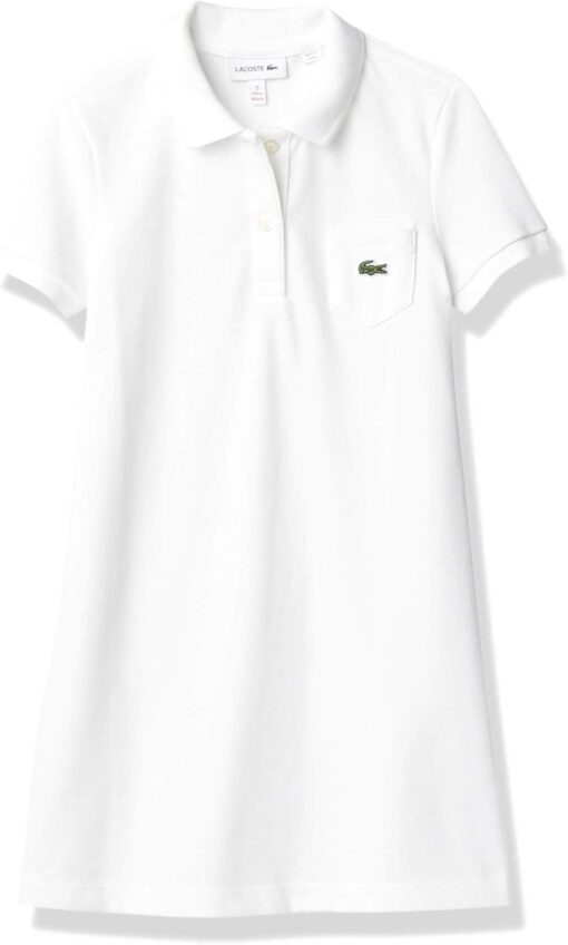 Lacoste Girls' Cotton Piqu? Polo Dress - Classic Fit, Sizes 2T-16 - School Uniform Approved