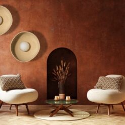 Large Ceramic Wall Sconce - Modern Cylinder Lamp for Bedroom & Living Room Lighting - Natural White Fixture