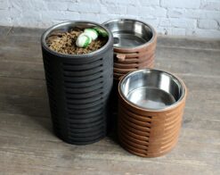 Large Elevated Dog Bowl Stand for Giant Breeds - Raised Feeder with Big Bowls