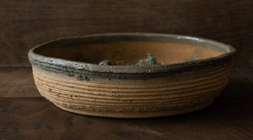 Large Handmade Ceramic Bowl - Green & Yellow Geza Clay Bowl - Decorative Serving Bowl - Image 2