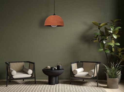 Large Terracotta Dome Pendant Light - Handmade Stoneware Chandelier - Wabi Sabi Modern Lighting - New Home Item - Image 2