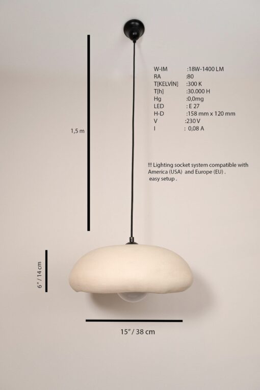 Large Wabi Sabi Pendant Light - Modern Chandelier Island Lighting - Indoor/Outdoor Fixture - Image 4