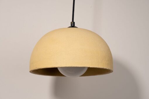 Large Yellow Ceramic Pendant Light - Handmade Dome Chandelier - Modern Texture - Valentine's Day Item - Home Decor - Image 3