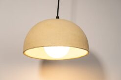 Large Yellow Ceramic Pendant Light - Handmade Dome Chandelier - Modern Texture - Valentine's Day Item - Home Decor