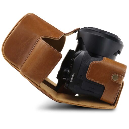 Leather Camera Case for Leica V-Lux 5 & Panasonic Lumix DC-FZ1000 II - Premium Protection - Image 3
