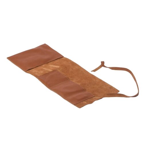 Leather Charger Roll Up Organizer - Travel Cable Cord Case - Portable Tech Accessories Pouch - Image 4