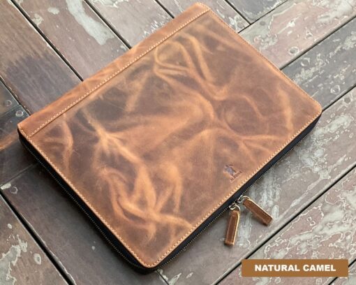 Leather Laptop Organizer Case - Fits 13-17" MacBook, HP, Dell - Document Pocket Portfolio - Image 3