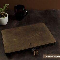 Leather Laptop Sleeve Case Bag - MacBook, HP, Dell, Lenovo, ASUS - 12-17 Inch - Document Pocket
