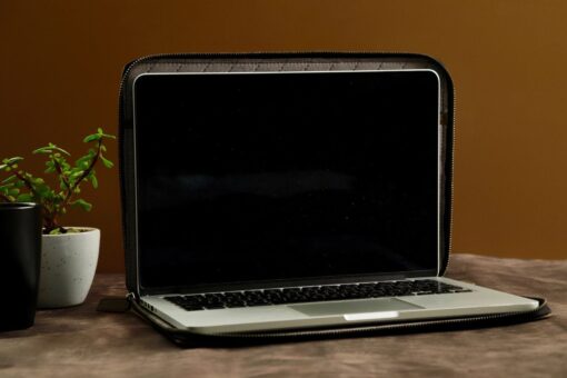 Leather Sleeve for Microsoft Surface Laptop 13.5/15", Surface Book, Studio - Folio Case with Document Pocket - Image 2