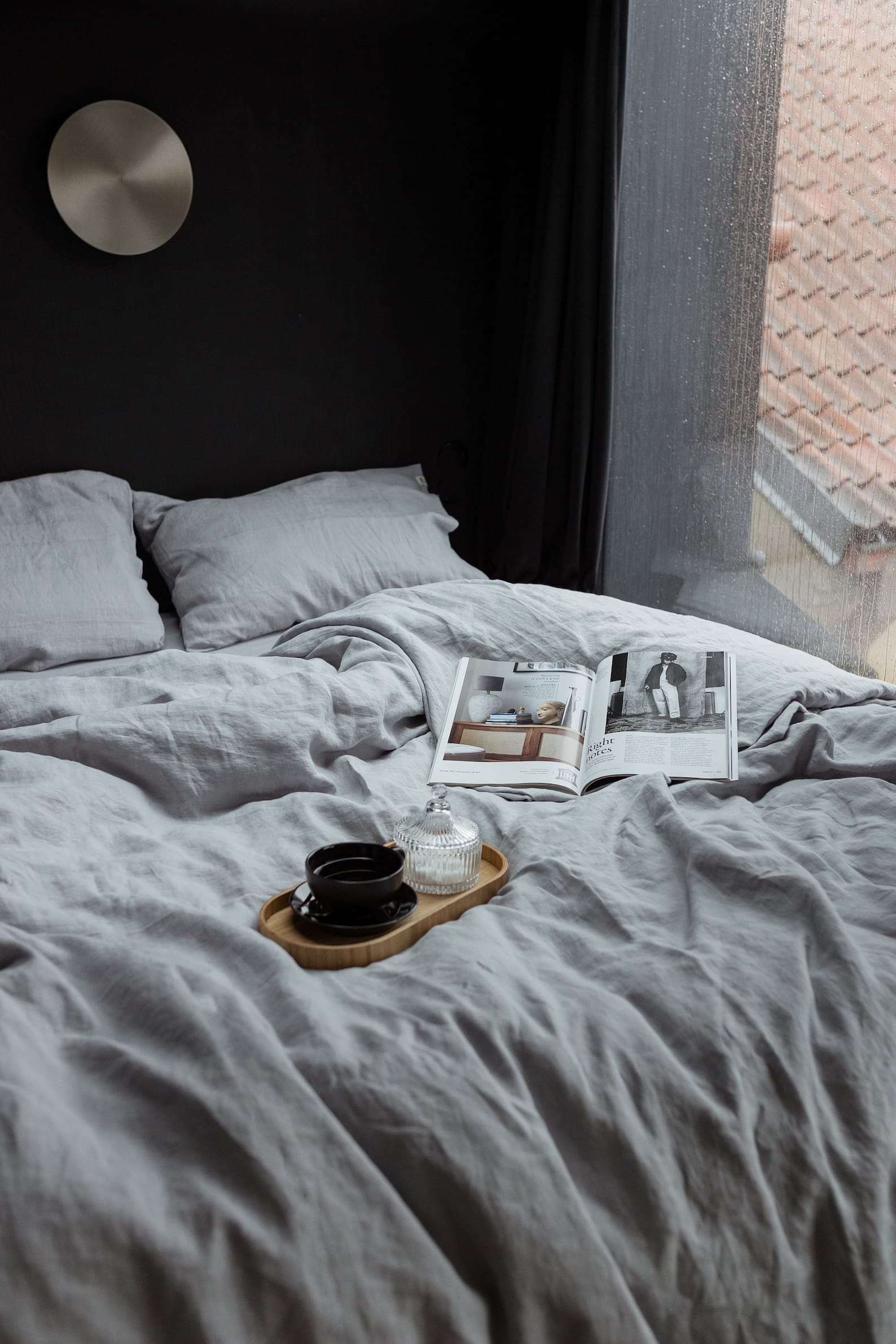 Light Grey Linen Bedding Set - 100% Organic Flax - Queen King Twin Sizes - Image 4