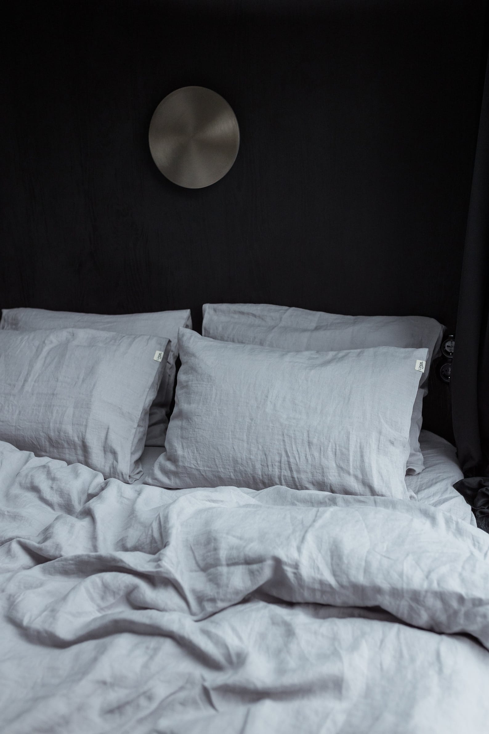 Light Grey Linen Bedding Set - 100% Organic Flax - Queen King Twin Sizes - Image 5