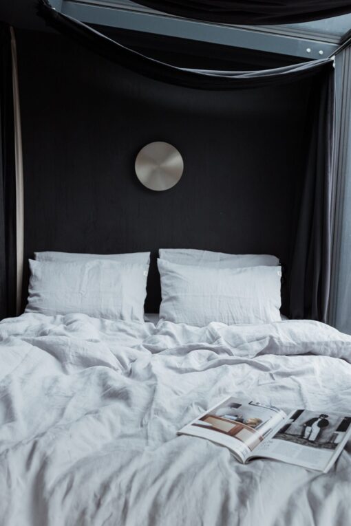 Light Grey Linen Bedding Set - 100% Organic Flax - Queen King Twin Sizes - Image 3