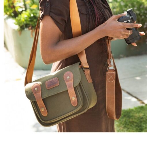 MegaGear Sequoia Canvas Camera Bag for DSLR/SLR Mirrorless Cameras - Canon, Nikon, Sony + Lenses