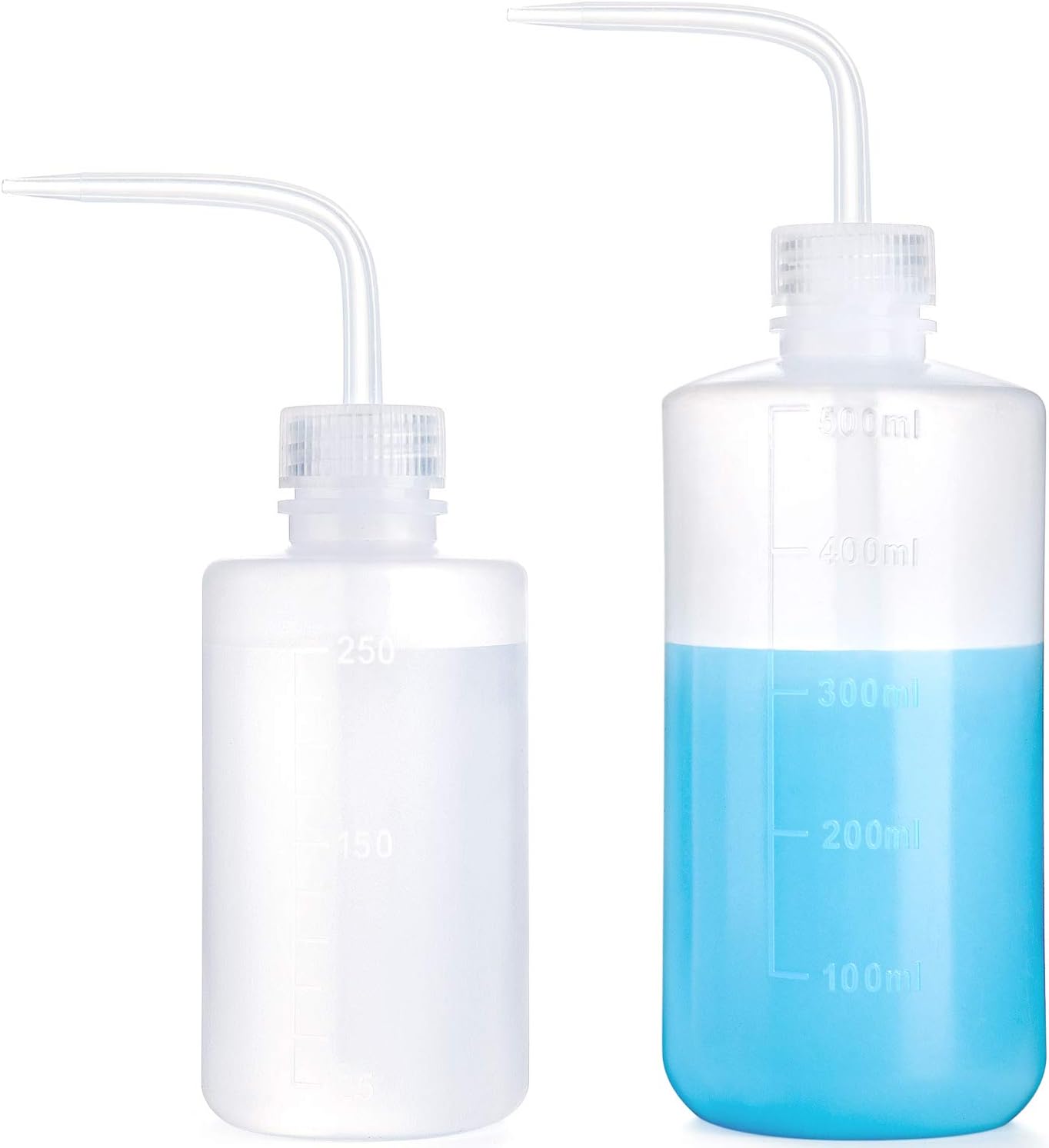Mkono 2-Pack Watering Cans - Small & Medium Squeeze Bottles for Succulents & Flowers - 250ml & 500ml - White