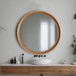 Modern Round Wall Mirror - Aesthetic Home Decor, Bedroom & Christmas Item for Her