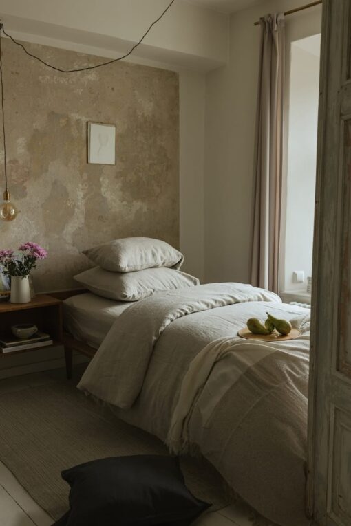 Natural Linen Bedding Set - Organic Flax Comforter Cover & Pillowcases - Queen King Twin