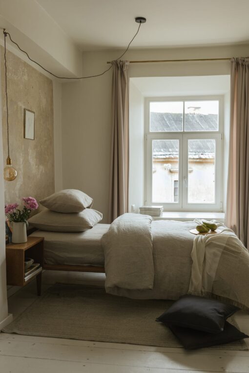 Natural Linen Bedding Set - Organic Flax Comforter Cover & Pillowcases - Queen King Twin - Image 3