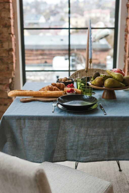 Natural Linen Tablecloth - Rustic Organic Table Decor for Wedding & Everyday Use - Image 3