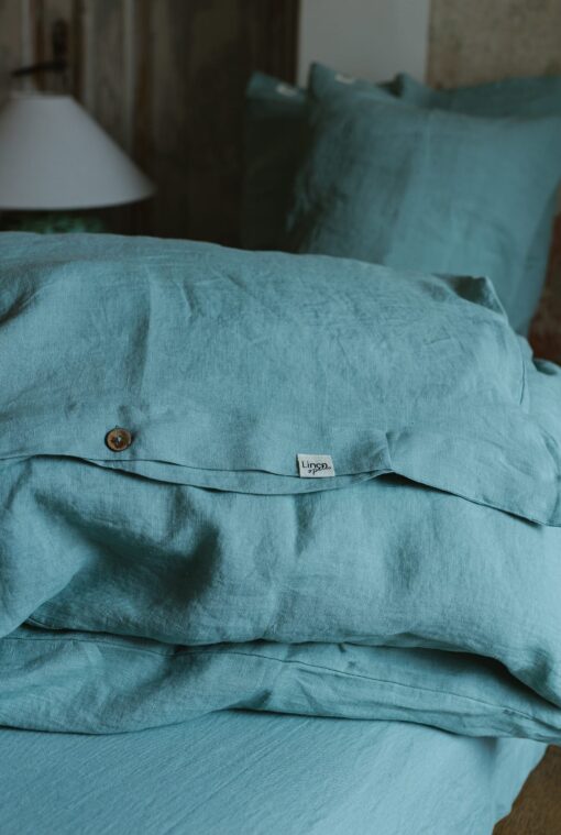 Organic Linen Duvet Cover - 100% Natural Stone Washed Bedding - Custom Size & Color - Image 5