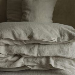 Organic Linen Duvet Cover - 100% Natural Stone Washed Bedding - Custom Size & Color