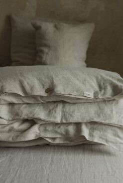 Organic Linen Duvet Cover - 100% Natural Stone Washed Bedding - Custom Size & Color