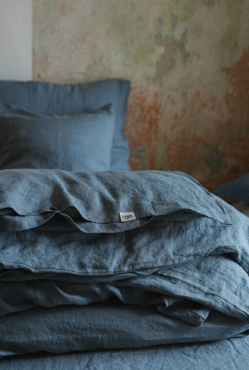 Organic Linen Duvet Cover - 100% Natural Stone Washed Bedding - Custom Size & Color - Image 3