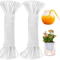 ORIMERC 60ft Self Watering Wick Cord - 1/6" DIY Automatic Plant Waterer for Vacation - African Violet & Potted Plants