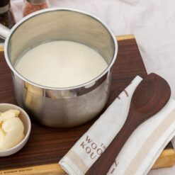 Papou's Pot Stirrer - Right Handed Wooden Spurtle - Authentic Greek Kitchen Tool - Olive Wood Cooking Utensil