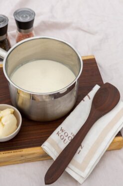 Papou's Pot Stirrer - Right Handed Wooden Spurtle - Authentic Greek Kitchen Tool - Olive Wood Cooking Utensil