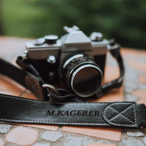 Personalized Leather Camera Strap - Custom Engraved DSLR Strap Item for Photographers - Him & Her - Image 6