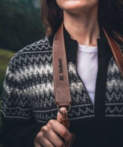 Personalized Leather Camera Strap - Custom Engraved DSLR Strap Item for Photographers - Him & Her