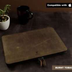 Personalized Leather MacBook Pro 14/16 (2023) Sleeve Case - MacBook Air 15 Cover - Custom Engraved