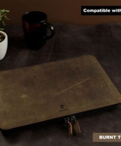 Personalized Leather MacBook Pro 14/16 (2023) Sleeve Case - MacBook Air 15 Cover - Custom Engraved