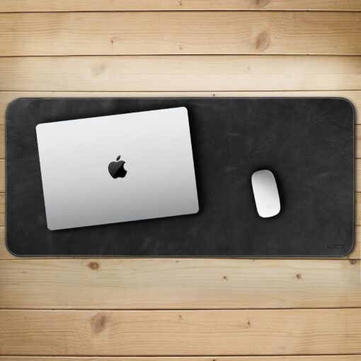 Personalized Leather Mouse Pad - Large Custom Desk Mat - Handcrafted Top Grain Leather - Extended Size - Monogrammed Office Decor - Image 4