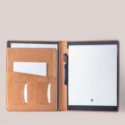 Personalized Leather Padfolio A4 - Custom Business Folder Notepad Holder - Engraved Item