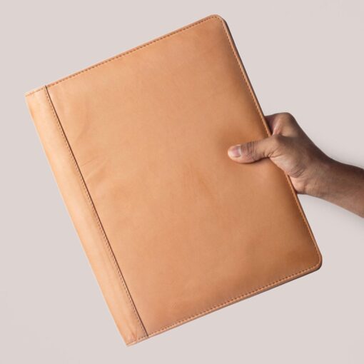 Personalized Leather Padfolio A4 - Custom Business Folder Notepad Holder - Engraved Item - Image 2