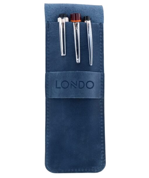 Personalized Leather Pencil Case - Custom Engraved Pen Pouch - Handmade Top Grain Leather Pen Holder - Tuck Flap Closure - Image 5