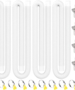 Pool Hose 4-Pack - 1.25" x 59" Above Ground Pool Filter Pump Replacement Kit with Clamps & Holders