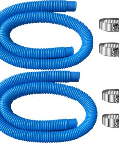 Pool Hoses 1.25" x 59" for Intex Filter Pump 607/603/637 - 2 Pack with Clamps - Above Ground Pool Replacement Hose