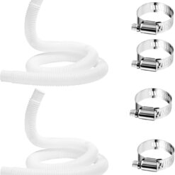 Pool Hoses for Intex Above Ground Pools - 2 Pack 1.25" x 59" Replacement Pump Hose with Clamps