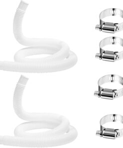 Pool Hoses for Intex Above Ground Pools - 2 Pack 1.25" x 59" Replacement Pump Hose with Clamps