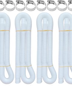 Pool Hoses for Intex Above Ground Pools - 4 Pack 1.25" x 59" Filter Pump Hose with Clamps