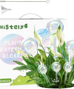 Rainbow Plant Watering Globes - 6 Pack Iridescent Glass Self Watering Bulbs for Indoor Plants
