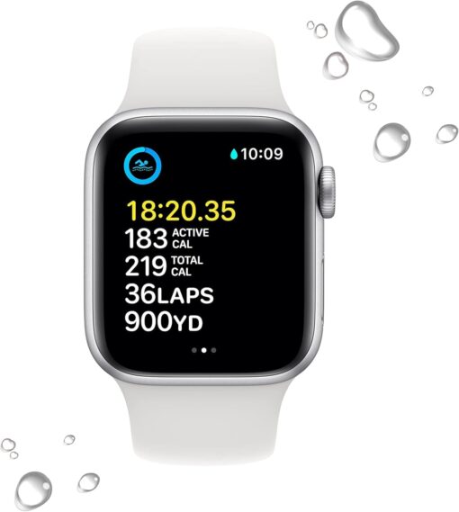 Renewed Apple Watch SE 2nd Gen (GPS + Cellular) 40mm Silver Aluminum - White Sport Band (M/L) - Excellent Condition - Image 4