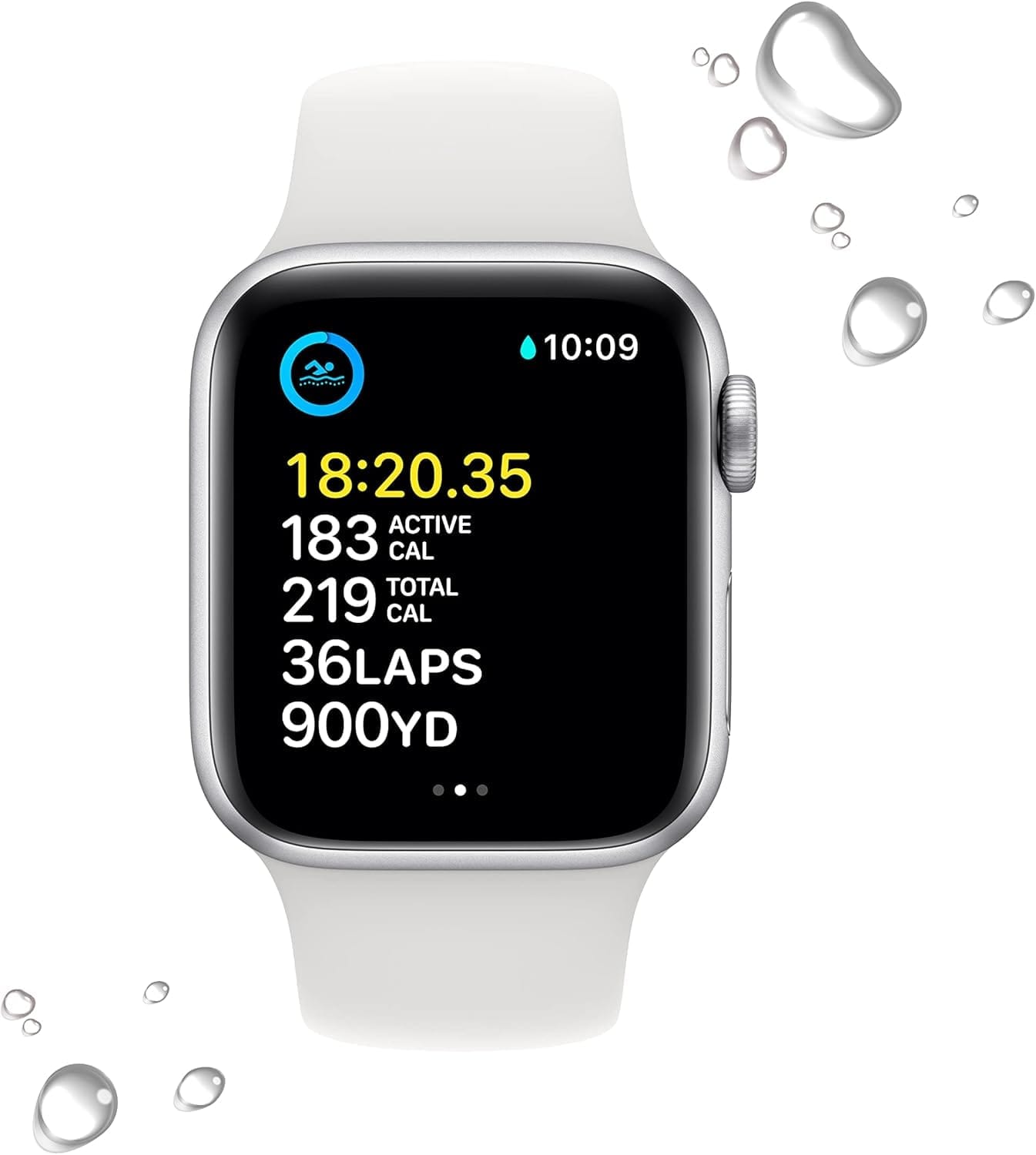 Renewed Apple Watch SE 2nd Gen (GPS + Cellular) 40mm Silver Aluminum - White Sport Band (M/L) - Excellent Condition - Image 4