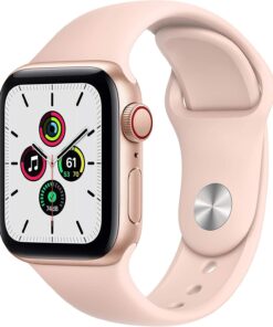 Renewed Apple Watch SE 40mm Gold Aluminum Pink Sand GPS Cellular - Excellent Condition