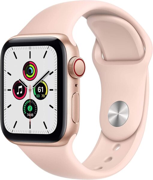 Renewed Apple Watch SE 40mm Gold Aluminum Pink Sand GPS Cellular - Excellent Condition