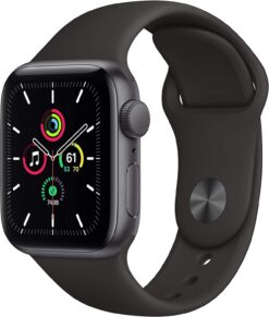Renewed Apple Watch SE 40mm Space Gray - Black Sport Band (GPS) - Excellent Condition