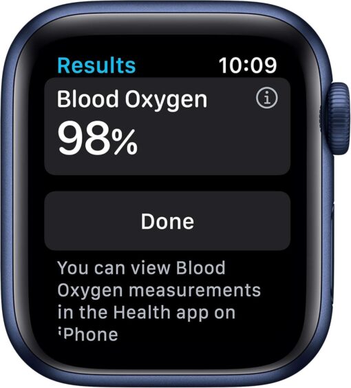 Renewed Apple Watch Series 6 (GPS, 40mm) Blue Aluminum - Deep Navy Sport Band - Image 3